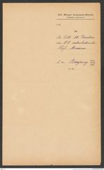 k.k. naturhistorisches Hofmuseum, Intendanzakten 1885-1896 (Hauer), Aktenzahl Z.205/1888, Seite 2